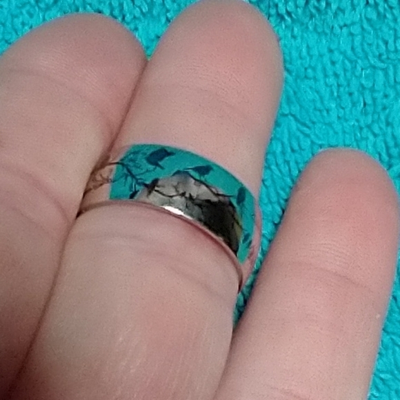 Elegant Silver black crow stainless steel Band Ring - Picture 3 of 3